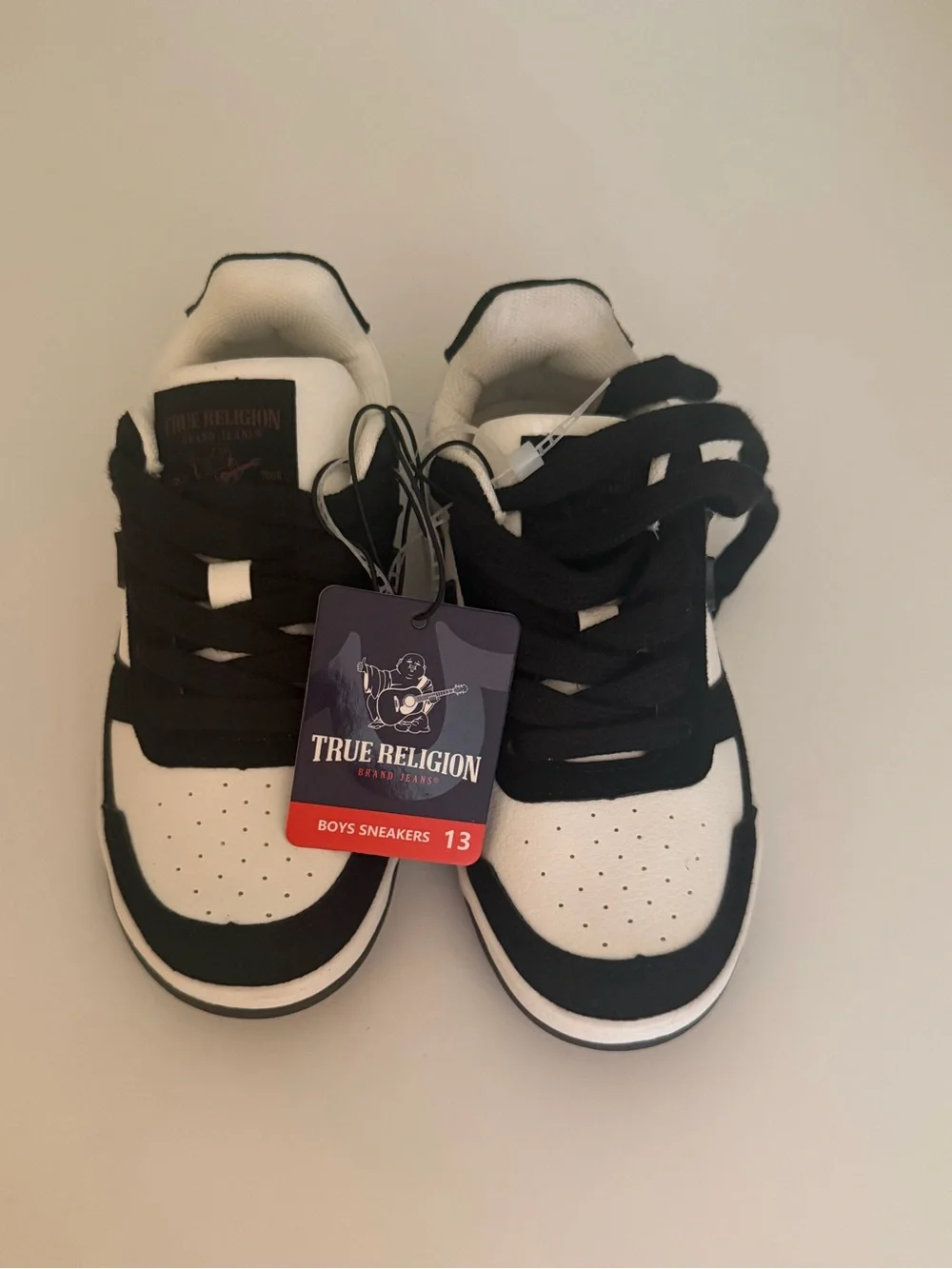 True Religion Kids Black and White Low-Top Sneakers NWT